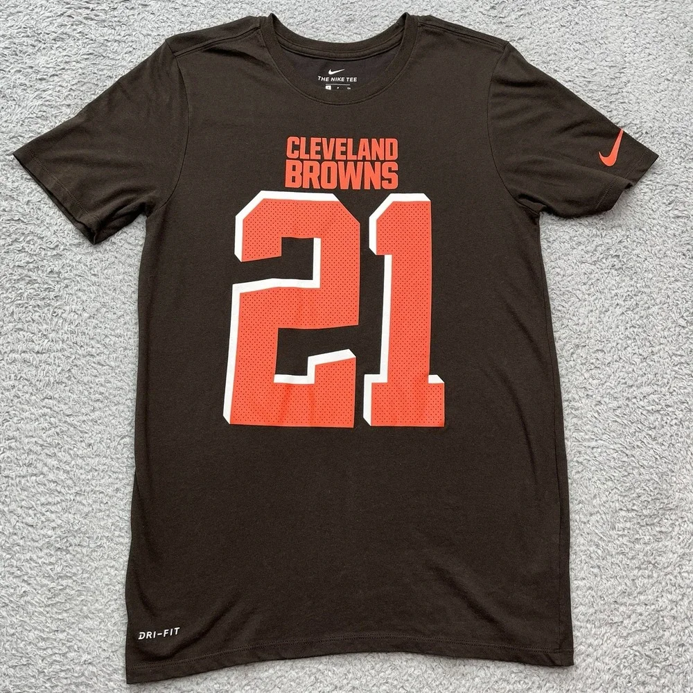 Cleveland‎ Browns Denzel Ward Nike Tee Mens S Dri-Fit T-Shirt Athletic Cut #21